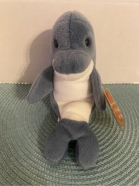 Ty Beanie Baby Echo the Dolphin 4180 – Original Hang Tag + Tush Tag